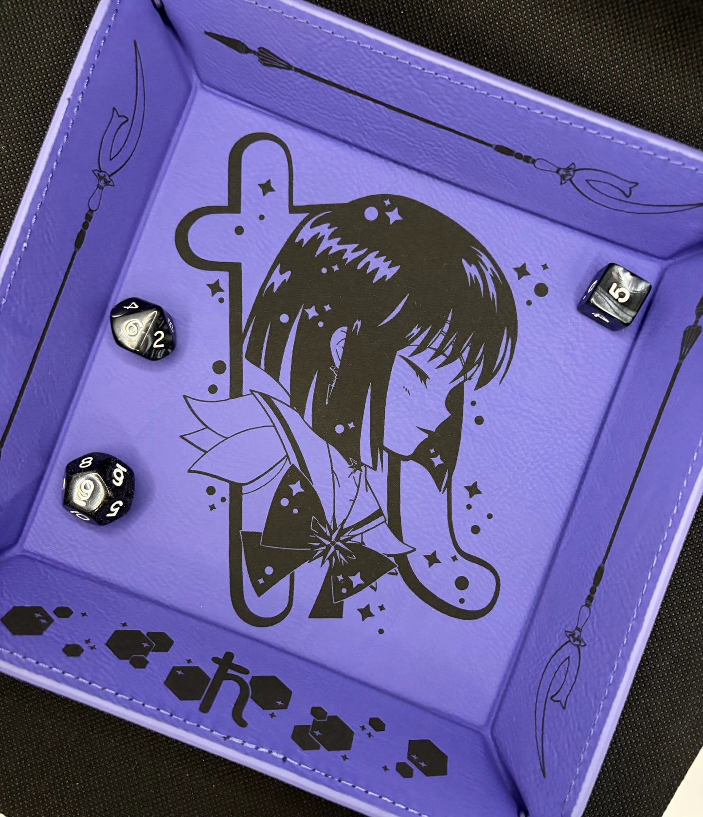 Sailor Saturn Engraved Dice Tray