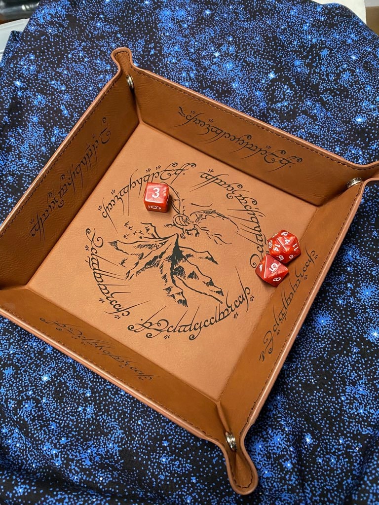 Lord of the Rings Engraved Dice Tray