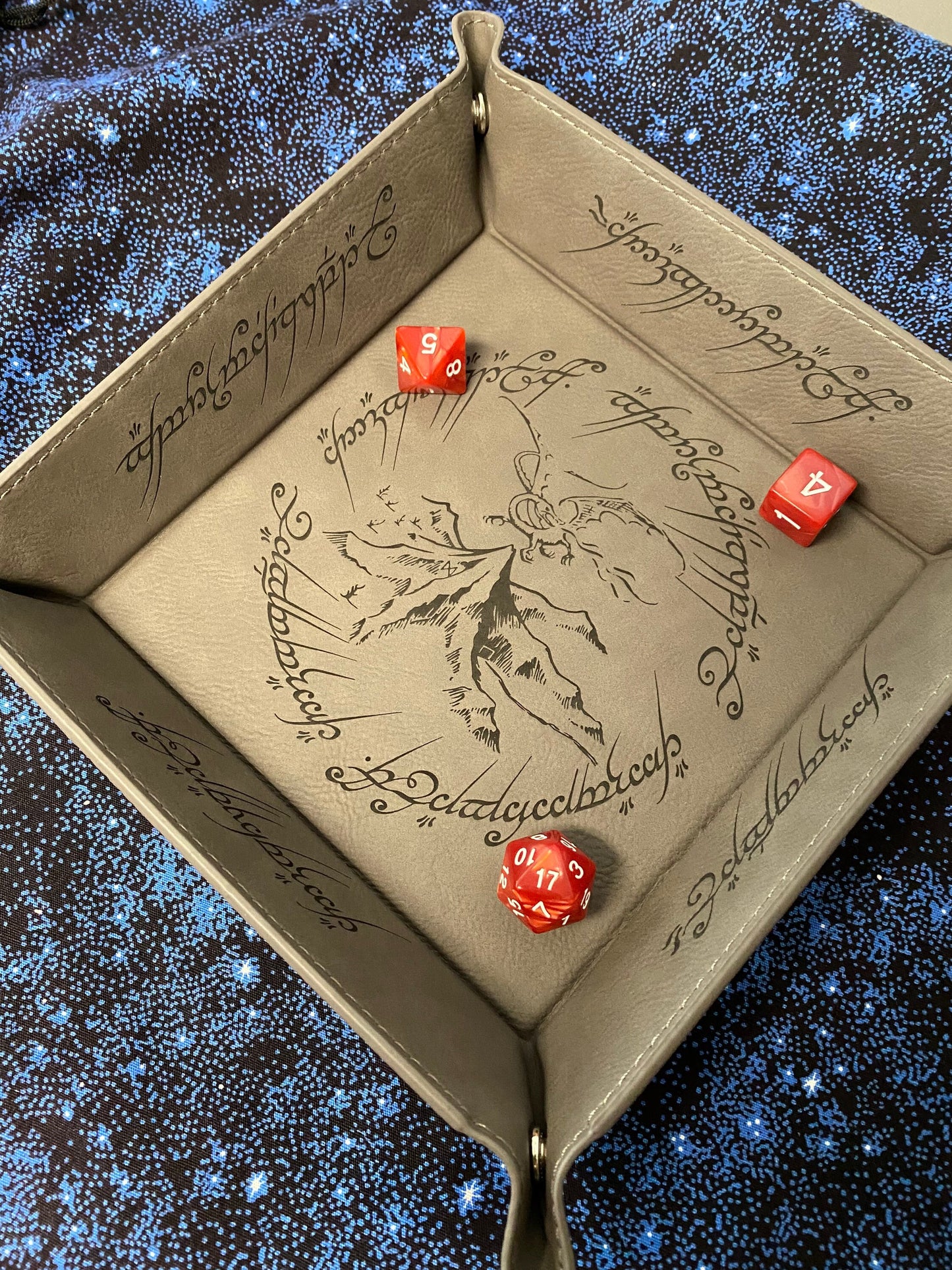 Lord of the Rings Engraved Dice Tray