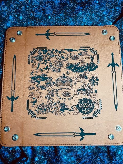 Zelda Map Engraved Dice Tray