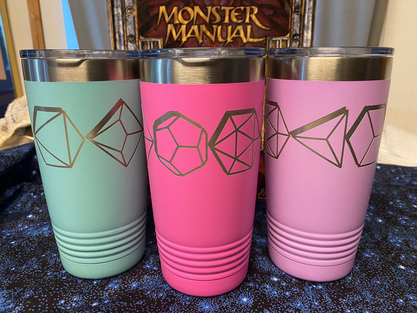 Dice All The Way Engraved Stainless Steel Mug 20oz
