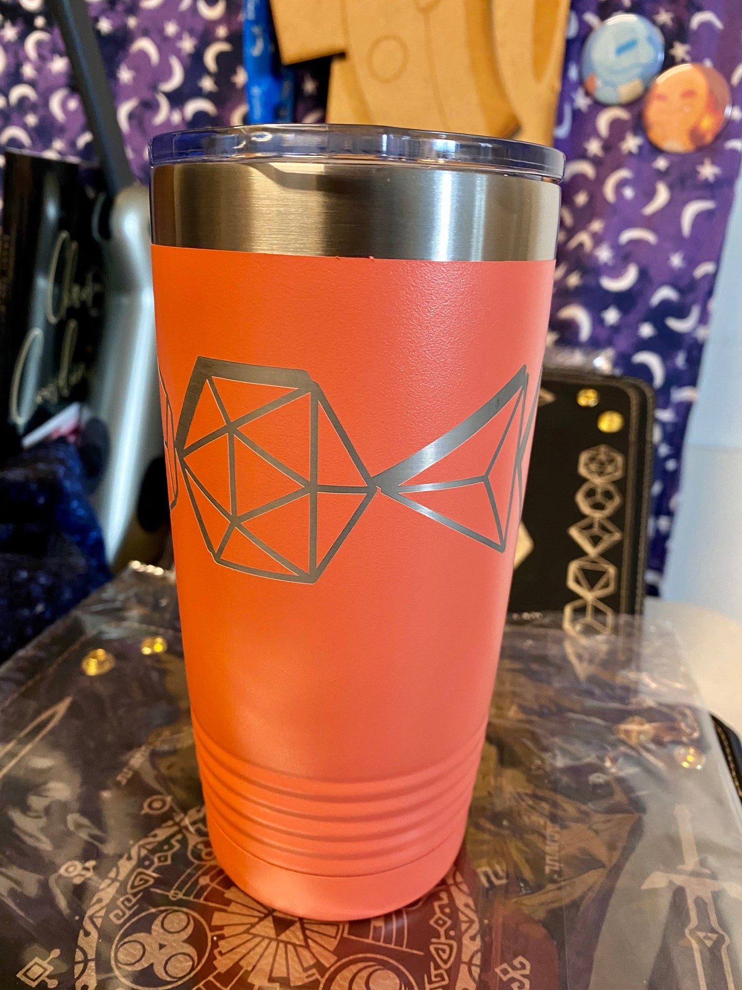 Dice All The Way Engraved Stainless Steel Mug 20oz