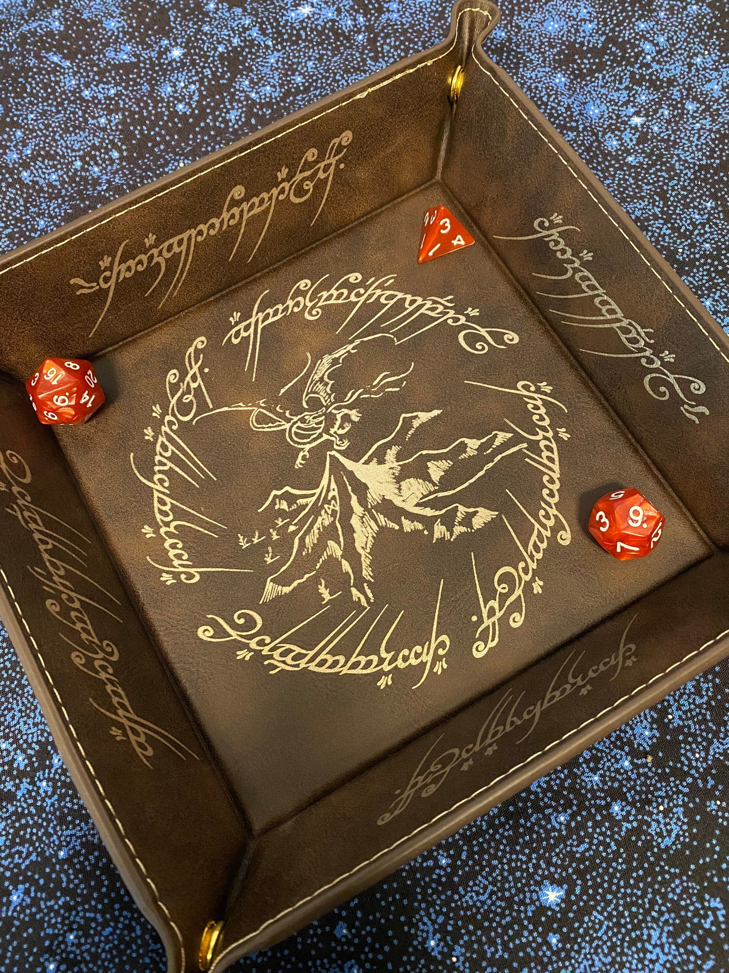 Lord of the Rings Engraved Dice Tray