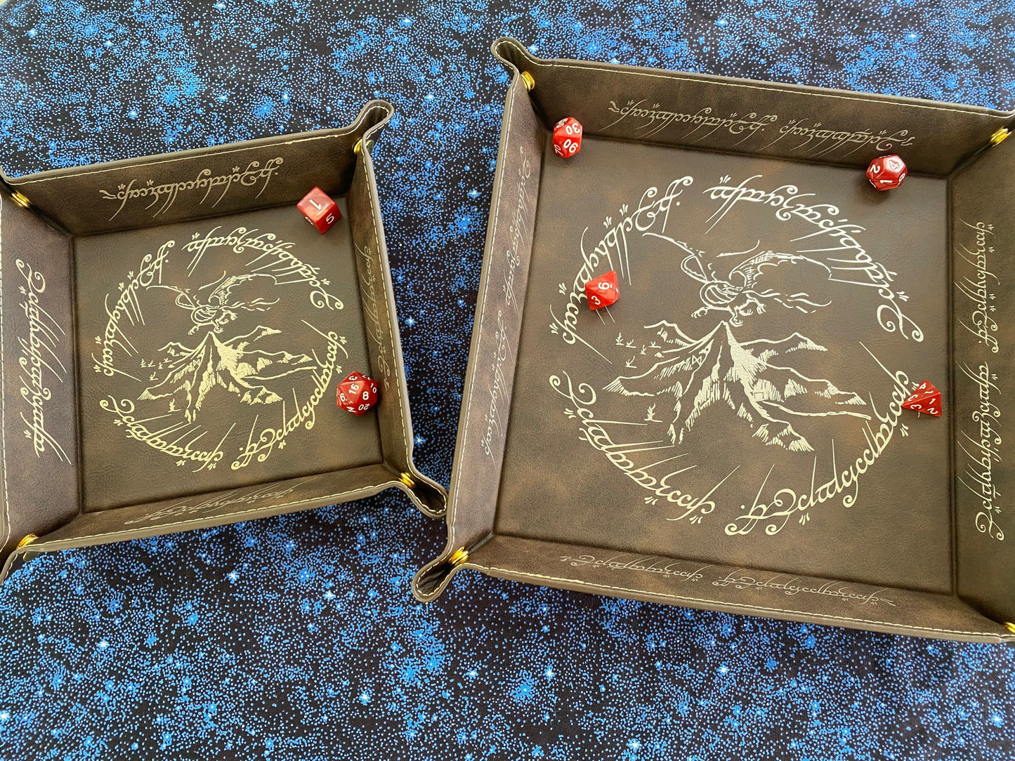 LOTR dragon XL Engraved Dice Tray
