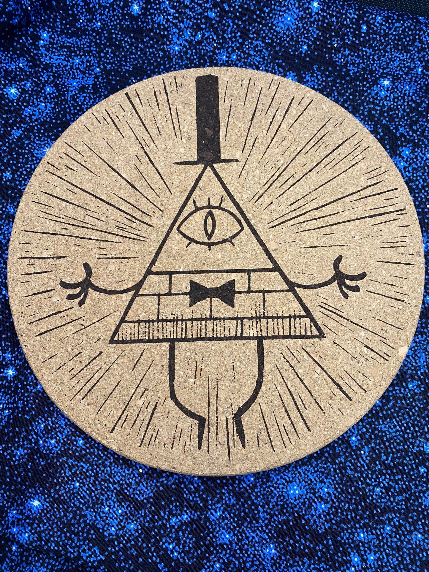 Bill Cipher Cork Trivet/Board