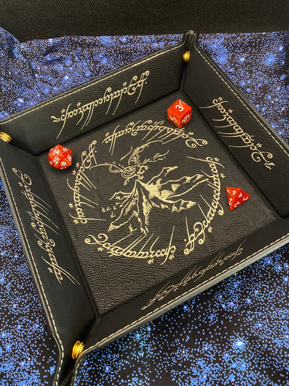 Lord of the Rings Engraved Dice Tray