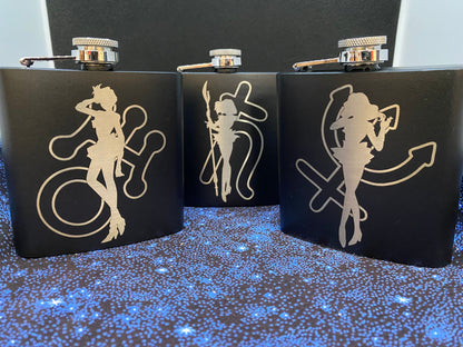 Sailor Scout Engraved Flasks